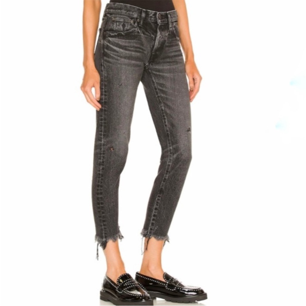 MOUSSY Vintage Kelly relaxed tapered black grey jeans made in Japan